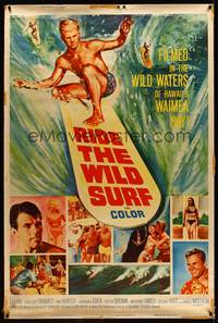 8y128 RIDE THE WILD SURF 40x60 '64 Fabian, ultimate poster for surfers to display on their wall!
