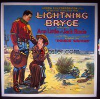 8y011 LIGHTNING BRYCE linen CH 10 6sh '19 stone litho of cowboy Jack Hoxie w/cowgirl Ann Little!