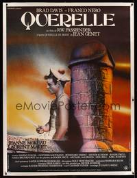 8y158 QUERELLE linen style B French 1p '82 Fassbinder, outrageous phallic art by Baltimore!