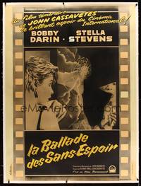 8y162 TOO LATE BLUES linen French 1p '62 John Cassavetes, different art of Stella Stevens by Venin!