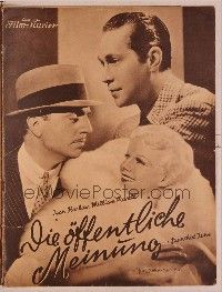 8y168 RECKLESS German program '35 many different images of sexy Jean Harlow & William Powell