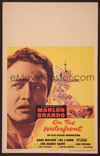 8y084 ON THE WATERFRONT WC '54 directed by Elia Kazan, different close image of Marlon Brando!