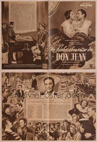 8z197 ADVENTURES OF DON JUAN German program '51 different images of Errol Flynn & Viveca Lindfors!