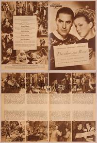 8z202 BLACK ROSE German program '51 different images of Tyrone Power, Orson Welles & Aubry!