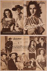8z229 OUTLAW German program '51 different images of sexy Jane Russell, Howard Hughes