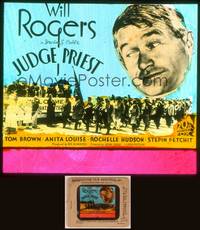 8z118 JUDGE PRIEST glass slide R36 John Ford, Will Rogers at his best from story by Irvin S. Cobb!