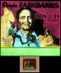 8z133 PRIVATE LIFE OF DON JUAN glass slide '34 wonderful different art of Douglas Fairbanks!
