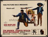 9a211 100 RIFLES 1/2sh '69 Jim Brown, sexy Raquel Welch, Burt Reynolds, watch out!