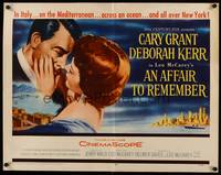 9a221 AFFAIR TO REMEMBER 1/2sh '57 romantic close-up art of Cary Grant about to kiss Deborah Kerr!