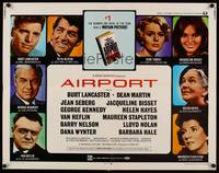 9a224 AIRPORT 1/2sh '70 Burt Lancaster, Dean Martin, Jacqueline Bisset, Jean Seberg