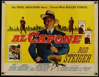 9a225 AL CAPONE style A 1/2sh '59 cool artwork of Rod Steiger as the most notorious gangster!
