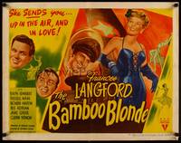 9a245 BAMBOO BLONDE style A 1/2sh '46 great art of super sexy Frances Langford, Ralph Edwards!