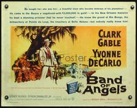 9a247 BAND OF ANGELS 1/2sh '57 Clark Gable buys beautiful slave mistress Yvonne De Carlo!