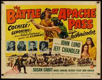 9a252 BATTLE AT APACHE PASS style B 1/2sh '52 John Lund, Jeff Chandler, Geronimo & Cochise!