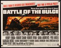 9a254 BATTLE OF THE BULGE 1/2sh '66 Henry Fonda, Robert Shaw, cool Thurston tank art!