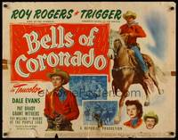 9a258 BELLS OF CORONADO style A 1/2sh '50 Roy Rogers & Trigger, Dale Evans!