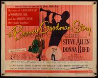 9a261 BENNY GOODMAN STORY style A 1/2sh '56 Steve Allen as Goodman, Donna Reed, Gene Krupa!