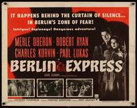 9a262 BERLIN EXPRESS 1/2sh R55 Merle Oberon & Robert Ryan, directed by Jacques Tourneur!