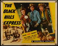 9a272 BLACK HILLS EXPRESS style A 1/2sh '43 Don 'Red' Barry, Wally Vernon, Ariel Heath!