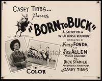 9a284 BORN TO BUCK 1/2sh '66 Casey Tibbs presents & directs, cool rodeo images!