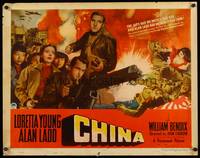 9a310 CHINA style A 1/2sh '43 Alan Ladd had no mercy for the Japanese!
