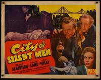 9a313 CITY OF SILENT MEN 1/2sh '42 Frank Albertson, June Lang, Jan Wiley!
