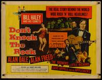 9a347 DON'T KNOCK THE ROCK style B 1/2sh '57 Bill Haley & his Comets, the kings of ROCK!