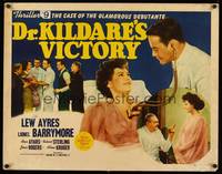 9a348 DR. KILDARE'S VICTORY 1/2sh '41 doctor Lew Ayres, Lionel Barrymore!