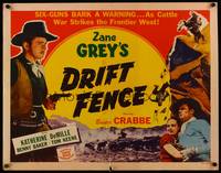 9a349 DRIFT FENCE 1/2sh R51 Buster Crabbe western action, cattle war on the frontier!