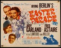 9a351 EASTER PARADE 1/2sh R62 Judy Garland & Fred Astaire, Hirschfeld art, Irving Berlin musical
