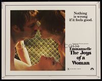 9a359 EMMANUELLE 2 THE JOYS OF A WOMAN 1/2sh '76 Sylvia Kristel, nothing is wrong if it feels good