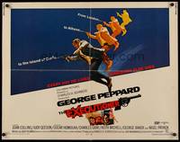9a364 EXECUTIONER 1/2sh '70 cool art of George Peppard w/gun, Joan Collins!