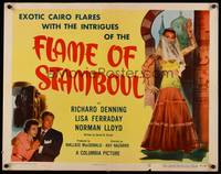 9a373 FLAME OF STAMBOUL 1/2sh '51 Richard Denning, exotic Cairo flares with intrigue!