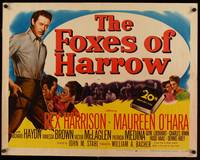 9a377 FOXES OF HARROW 1/2sh '47 art of Rex Harrison & pretty Maureen O'Hara!