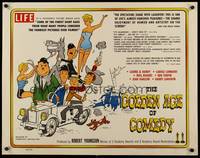 9a397 GOLDEN AGE OF COMEDY 1/2sh '58 Laurel & Hardy, Jean Harlow, winner of 2 Academy Awards!