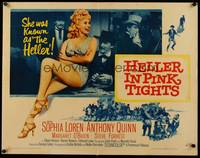 9a422 HELLER IN PINK TIGHTS style B 1/2sh '60 sexy blonde Sophia Loren & gamblers!