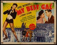 9a554 MY BEST GAL style B 1/2sh '44 Anthony Mann directed, pretty Jane Withers w/Jimmy Lydon!