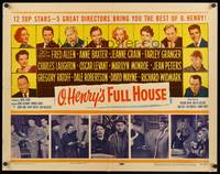 9a570 O. HENRY'S FULL HOUSE 1/2sh '52 Marilyn Monroe pictured with many other top stars!