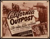 9a574 OLD LOS ANGELES 1/2sh R53 Wild Bill Elliott, Catherine McLeod, California Outpost!