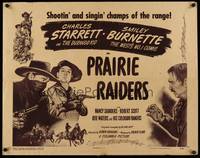 9a599 PRAIRIE RAIDERS 1/2sh '47 Starrett as Durango Kid & with Smiley Burnette!
