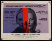 9a606 PUZZLE OF A DOWNFALL CHILD 1/2sh '71 Faye Dunaway, Viveca Lindfors, Roy Scheider
