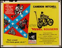 9a612 REBEL ROUSERS 1/2sh '70 Jack Easy Rider Nicholson, Bruce Dern, Cameron Mitchell, bikers!