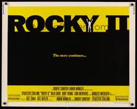 9a630 ROCKY II 1/2sh '79 Sylvester Stallone & Carl Weathers, boxing sequel!