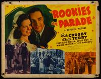 9a633 ROOKIES ON PARADE style B 1/2sh '41 Bob Crosby, Ruth Terry, military musical!