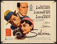 9a639 SABRINA 1/2sh R62 Audrey Hepburn, Humphrey Bogart, William Holden, Billy Wilder