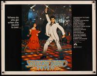 9a645 SATURDAY NIGHT FEVER int'l 1/2sh '77 best image of disco dancer Travolta & Karen Lynn Gorney!