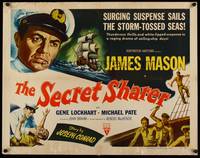 9a648 SECRET SHARER style A 1/2sh '52 cool artwork of sea captain James Mason, from Joseph Conrad!