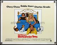 9a649 SEEMS LIKE OLD TIMES 1/2sh '80 Tanenbaum art of Chevy Chase, Goldie Hawn & Charles Grodin!