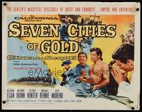 9a650 SEVEN CITIES OF GOLD 1/2sh '55 Richard Egan, Mexican Anthony Quinn, priest Michael Rennie!