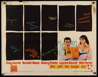9a653 SEX & THE SINGLE GIRL 1/2sh '65 great image of Tony Curtis & sexy Natalie Wood!